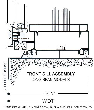 front sill assembly long span models